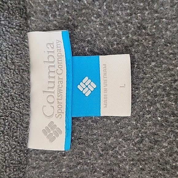 Columbia Front Zip Fleece Jacket Charcoal Grey, L, GUC - Picture 3 of 7